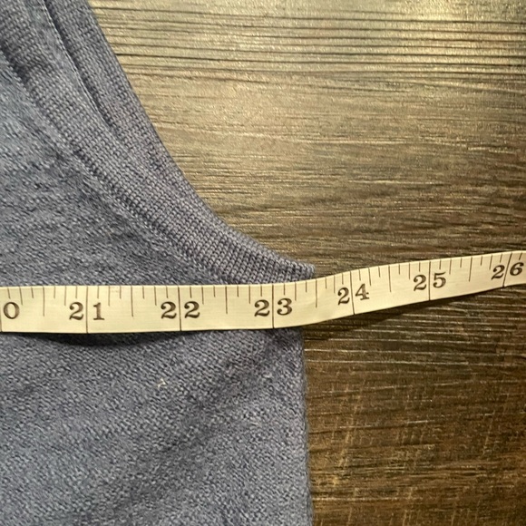 Vtg Cottagecore Women’s Size L Sweater Vest Wool Blue Floral Ribbon Embroidery - Picture 6 of 9